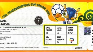 C2410- Vecchio BIGLIETTO PARTITA CALCIO- 2013 BRAZIL VS ITALY