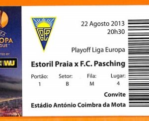 C2414- Vecchio BIGLIETTO PARTITA CALCIO- 2013 ESTORIL PRAIA VS PASCHING