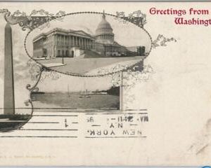 56410 - VINTAGE POSTCARD - USA: WASHINGTON 1899 Gruss Aus GREETINGS