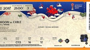 C2464-Vecchio BIGLIETTO PARTITA CALCIO- 2017 CAMEROON VS CHILE