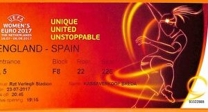 C2466-Vecchio BIGLIETTO PARTITA CALCIO- 2017 ENGLAND VS SPAIN