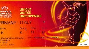 C2467-Vecchio BIGLIETTO PARTITA CALCIO- 2017 GERMANY VS ITALY