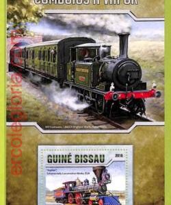 B0427 - GUINE-BISSAU - Stamp Sheet - 2016 - Steam Trains,Transport