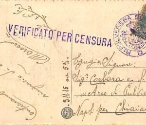 ac2343  - ITALIA - POSTAL HISTORY - Anullo Navale su CARTOLINA da POLA  - 1915