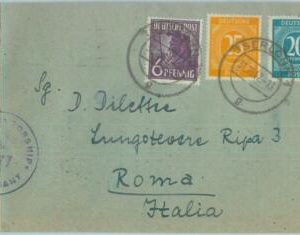 89313 - GERMANY Allied Occupation - POSTAL HISTORY - CENSORED COVER to ITALY