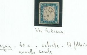 74349 - ANTICHI STATI:  SARDEGNA - Sass 15f  Celeste  CASALE  - A DIENA