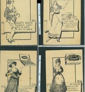 Lib1084 - CARTOLINA d'Epoca PUBBLICITARIA Illustrata -  BONATTI cioccolata SET 4