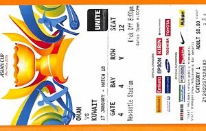 C2429-Vecchio BIGLIETTO PARTITA CALCIO- 2015 OMAN VS KUWAIT