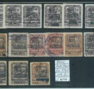 88799 - ITALY Fiume - REVENUE stamps: Large lot of USED revenue stamps