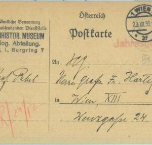 88841 - AUSTRIA - POSTAL HISTORY - Stationery Card ANNUAL TAX Jahresgebuhr 1936
