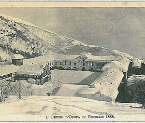 38671  CARTOLINA d'Epoca BIELLA - Santuario di Oropa: NEVICATA 1888