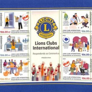 A9049 - Mozambique - ERROR MISPERF Stamp Sheet - 2022 -Lions Clubs International