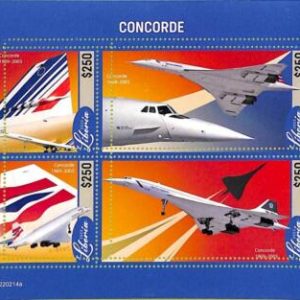 A9012 - LIBERIA - ERROR MISPERF Stamp Sheet  - 2022 - Transport, Concorde