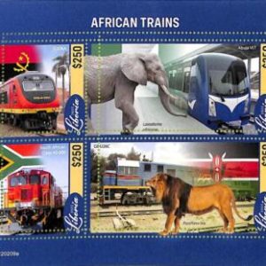 A9010 - LIBERIA - ERROR MISPERF Stamp Sheet  - 2022 - Transport, African Trains