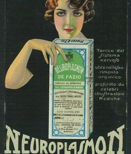 Lib1093 - CARTOLINA d'Epoca PUBBLICITARIA Illustrata FILIPPI Neuroplasmon NAPOLI
