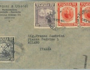 67230 -  PARAGUAY - Postal History -  ADVERTISING COVER to  ITALY 1949 - BOAT