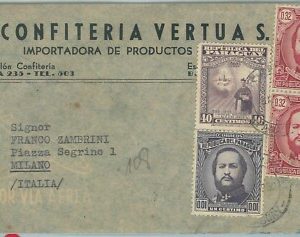 67228 -  PARAGUAY - Postal History -  ADVERTISING COVER to  ITALY 1950