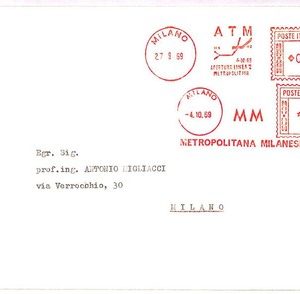 ai4114 - ITALY - POSTAL HISTORY - ANNULLO MECCANICO Milano METRO TRAM - 1969 RRR