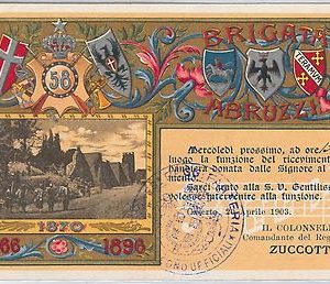 44141 CARTOLINA d'Epoca - CASERTA Città - REGGIMENTALI 58 Fanteria - Bella! 1903