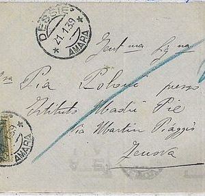 36499  COLONIE  - A.O.I. ERITREA: BUSTA da DESSIE tassata e detassata! 1939
