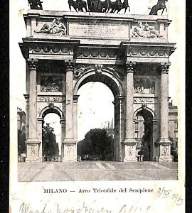 ab1448 - CARTOLINA D'EPOCA - MILANO Città : Arco della Pace