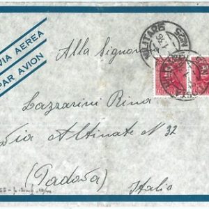 72001 - AOI  ERITREA  - Storia Postale: BUSTA - POSTA MILITARE 25   1936