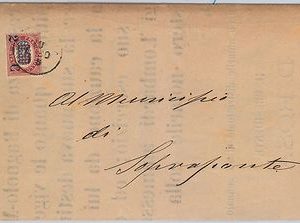 ITALIA REGNO storia postale - S. 30  su MANIFESTO - BRESCIA 1880