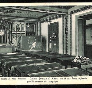 ab1502 - CARTOLINA D'EPOCA - MILANO Città : La scuola di Aldo Marcozzi