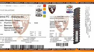C2180- Vecchio BIGLIETTO PARTITA CALCIO - 2014 TORINO VS ATALANTA BC