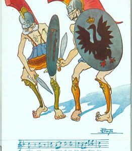 92053 - CARTOLINA d'Epoca - Militare I Guerra SATIRICA - Soldati ROMANI Musica