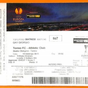 C2435- Vecchio BIGLIETTO PARTITA CALCIO - 2015 TORINO VS ATHLETIC CLUB