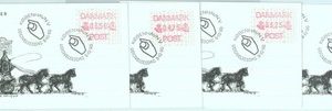 86669 - DENMARK - Postal History - FRAMA LABEL - Set of 4 FDC COVERS 1990