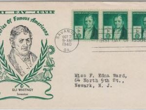 52522 - UNITED STATES - CACHET FDC COVER: Scott # 889 (3) ELI WHITNEY Science