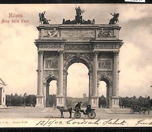 ab1547 - CARTOLINA D'EPOCA - MILANO Città : Arco della Pace