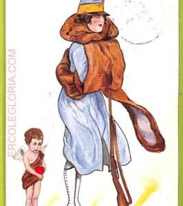af1526 - VINTAGE POSTCARD - Glamour Ladies Donnine - ARTIST SIGNED - Minos -1917