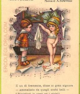 af1542 - VINTAGE POSTCARD - Glamour  -ARTIST SIGNED Bertiglia RISQUE' Music