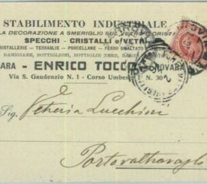 90928  - CARTOLINA d'Epoca - NOVARA Città - PUBBLICITARIA 1916 Enrico Tocco