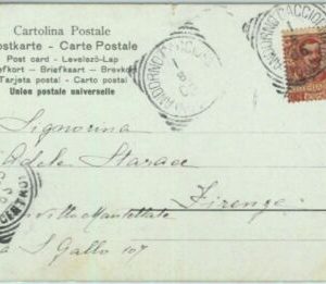 90935 - REGNO - STORIA POSTALE  -  ANNULLO Tondo Quadro 1905 ANDORNO CACCIORNA