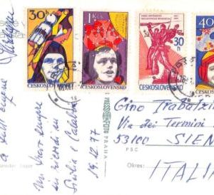 ac5851 - Czechoslovakia - POSTAL HISTORY - POSTCARD to Italia - Praha - 1978