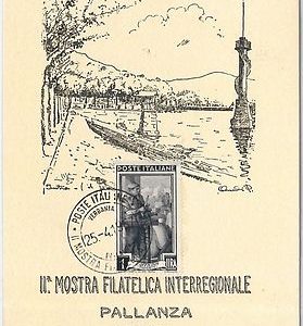 55900 - CARTOLINA d'Epoca  LAGO MAGGIORE: Pallanza PUBBLICITARIA ILLUSTRATA 1957