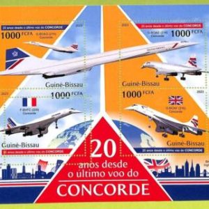 B0433 - GUINE-BISSAU - ERROR MISPERF Stamp Sheet - 2023 - Concorde, Aviation