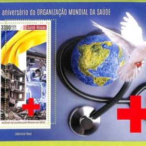 B0359 - GUINE-BISSAU-ERROR MISPERF Stamp Sheet - 2023 - Health Organization