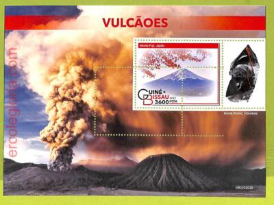 B0464 - GUINE-BISSAU - ERROR MISPERF Stamp Sheet - 2022 - Geology, Volcanos