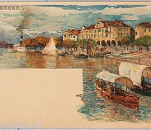 55914 -- CARTOLINA d'Epoca - LAGO MAGGIORE:  Pallanza  ILLUSTRATA