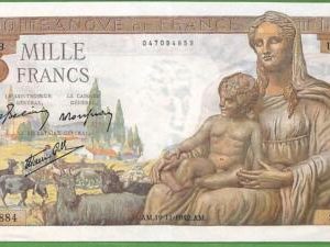 ah1494 - FRANCE -Collectable PAPERMONEY - PIC#102 - 1000 Francs - A.Uncirculated