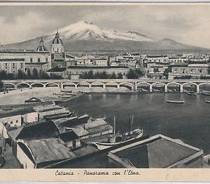 44228   CARTOLINA d'Epoca - CATANIA Città - PANORAMA con ETNA