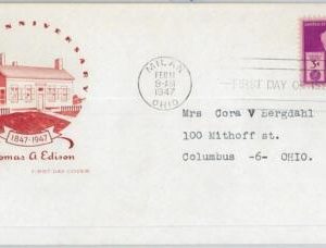65640 - UNITED STATES USA -  Cachet FDC COVER  1947: Scott   # 945  - EDISON