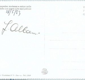 73018 - AUTOGRAFO - GIRO CICLISTICO ITALIA 1953 : 12a tappa  - Giorgio ALBANI