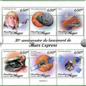 B1683 - NIGER - ERROR MISPERF Stamp Sheet - 2023 - Mars Express, Space