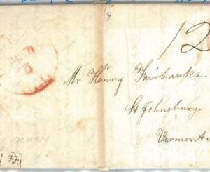 72331 - UNITED STATES USA - PREPHILATELIC Cover:  DERRY, NH  1842 - 12 1/2 Black